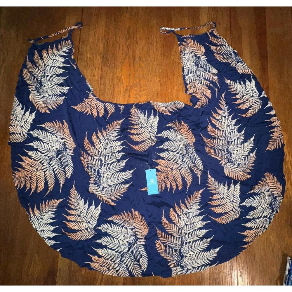 Cupshe Live Life on the Beach Swimsuit Spaghetti  Strap‎ Palm Cover Up Small
